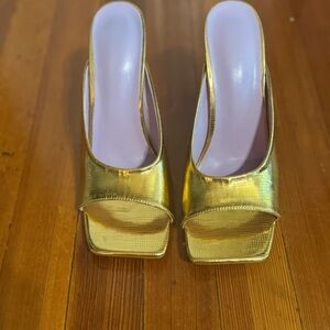 Chic Gold Women's Heels